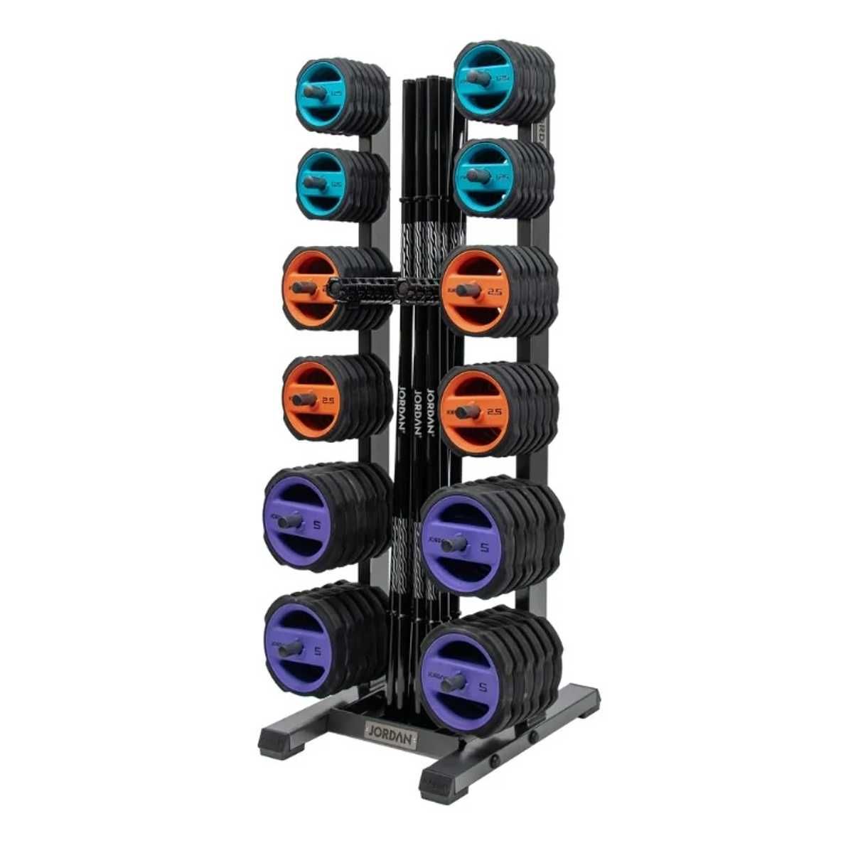 Jordan® Studio Barbell Rack 12 Sets - Black