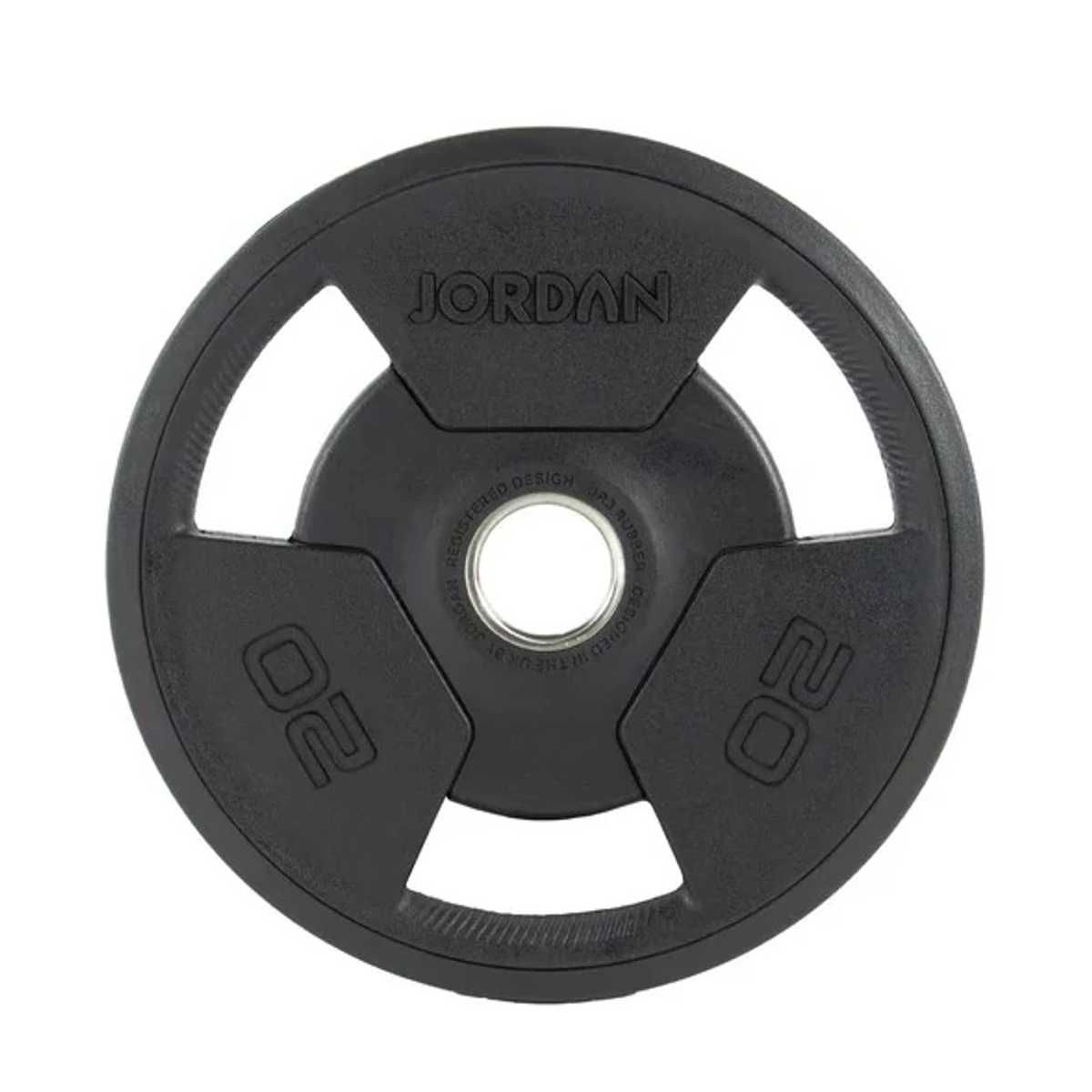 Jordan® Rubber Tri-Grip Olympic Weight Plate - 20KG