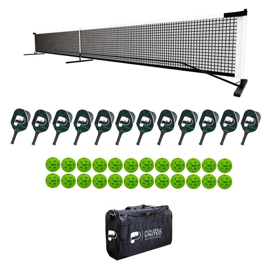 Pickleball United 12 Primary Paddle and Net Education Pack Indoor