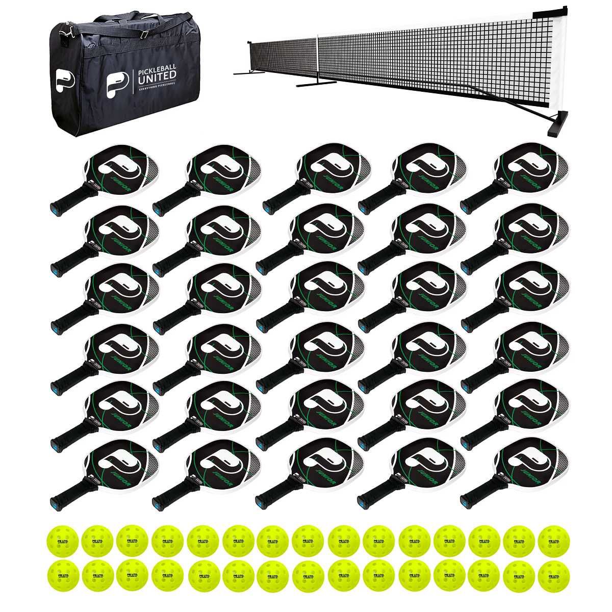 Pickleball United 30 Junior Paddle and Net Education Pack Outdoor