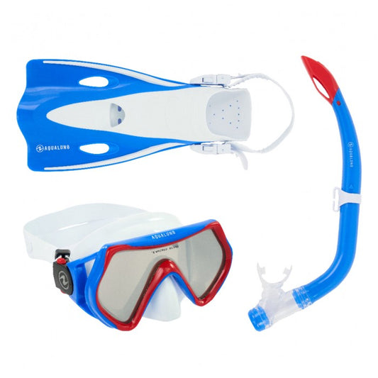 AQUASPHERE HERO MASK / SNORKEL & FINS JNR BLUE