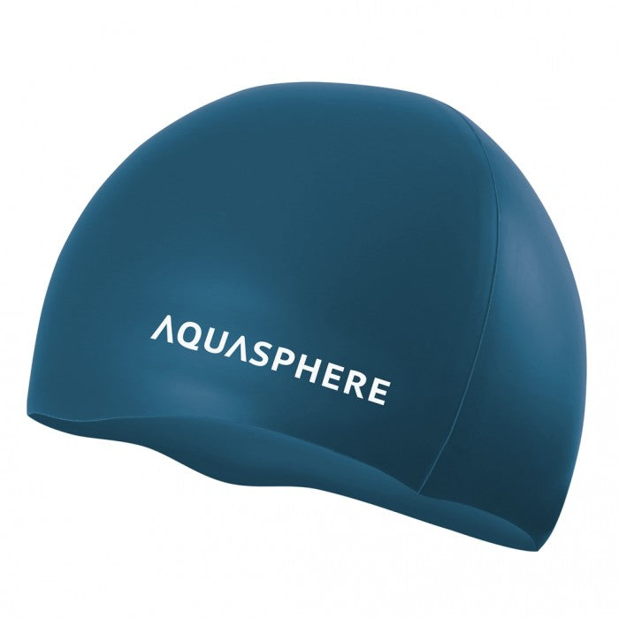 AQUASPHERE SWIM CAP PLAIN GREEN/WHITE
