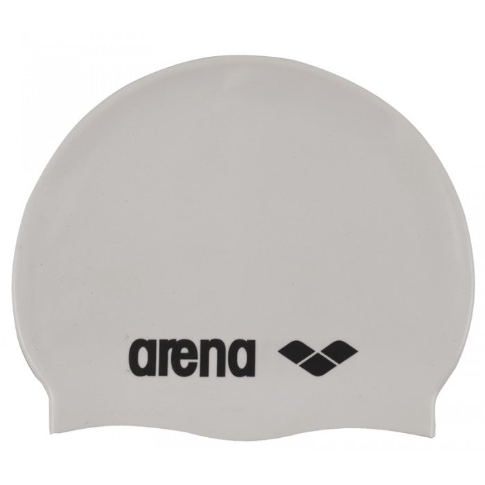 ARENA SWIM CLASSIC SILICONE CAP SENIOR - WHITE/BLACK
