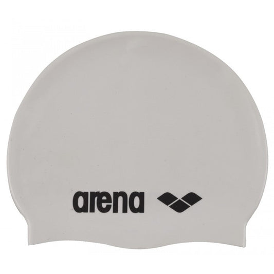 ARENA SWIM CLASSIC SILICONE CAP SENIOR - WHITE/BLACK