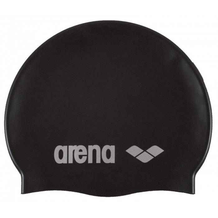ARENA SWIM CLASSIC SILICONE CAP SENIOR - BLACK/SILVER
