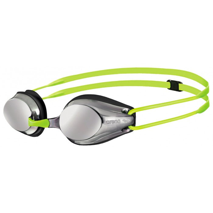 ARENA SWIM GOGGLES TRACKS MIRROR JUNIOR - SILVER/BLACK/FLUO