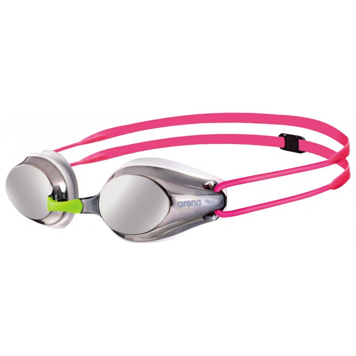 ARENA SWIM GOGGLES TRACKS MIRROR JUNIOR-SILVER/WHITE/FUCHSIA
