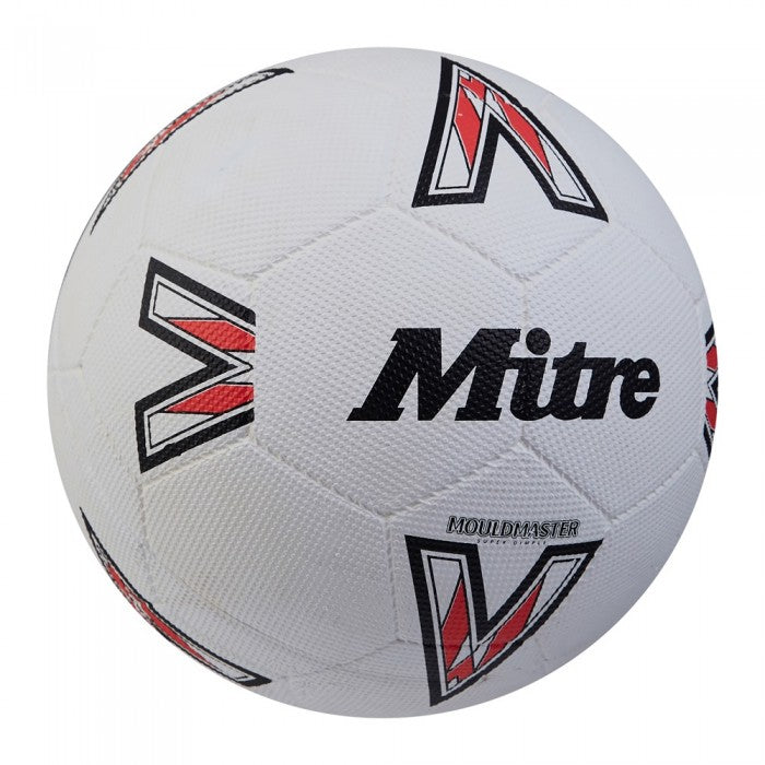 MITRE SUPER DIMPLE FOOTBALL WHITE / BLK / RED
