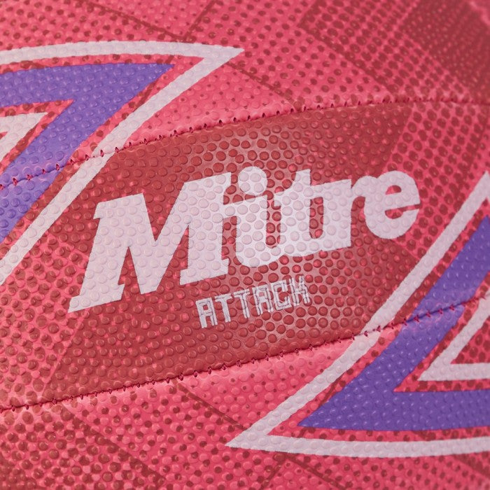 MITRE ATTACK NETBALL PINK/PURPLE/WHITE