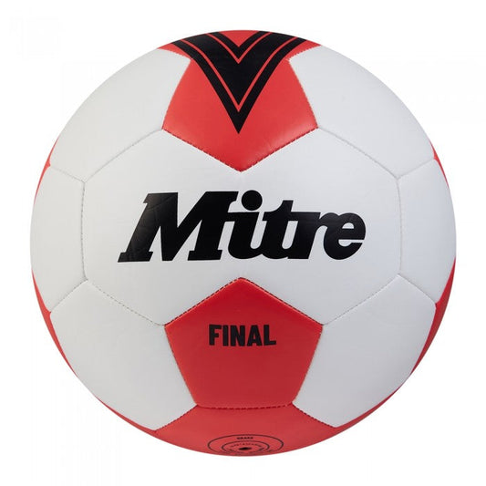 MITRE FINAL FOOTBALL WHITE / RED - SIZE 5