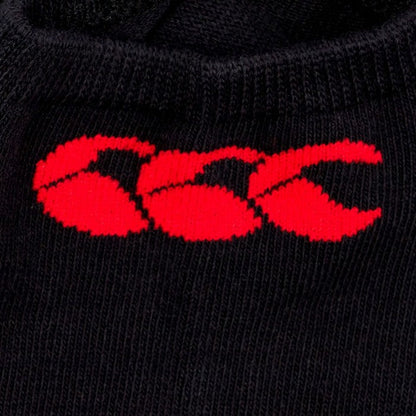 CANTERBURY 3PK TRAINER LINER SOCK BLACK/RED