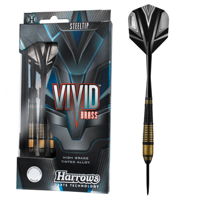 HARROWS DARTS VIVID BLACK BRASS