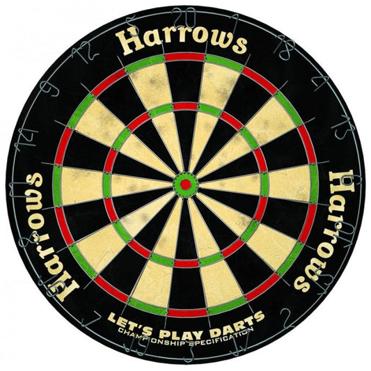 HARROWS DARTBOARD LETS PLAY GAME SET