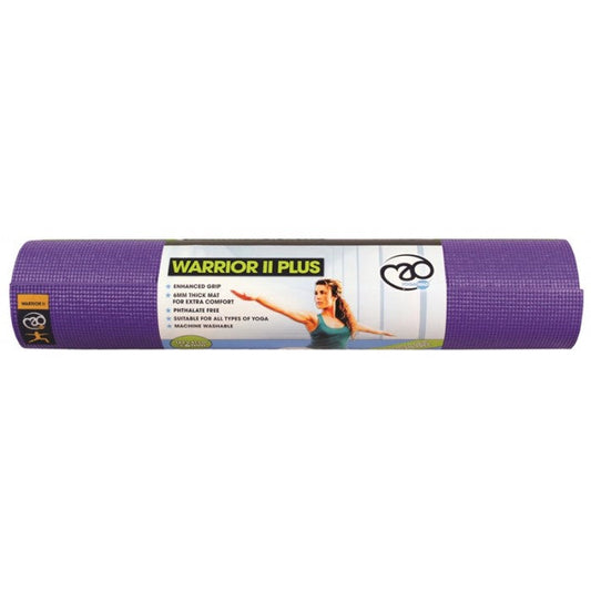 FITNESS MAD WARRIOR II YOGA MAT 6MM - PURPLE