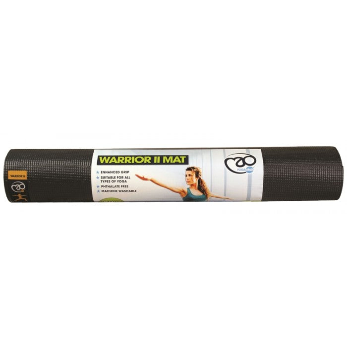 FITNESS MAD WARRIOR II YOGA MAT - GRAPHITE 4mm