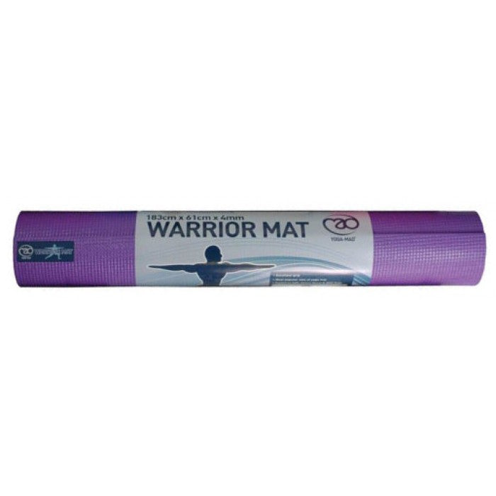 FITNESS MAD WARRIOR II YOGA MAT - PURPLE 4mm