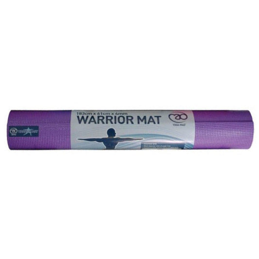 FITNESS MAD WARRIOR II YOGA MAT - PURPLE 4mm