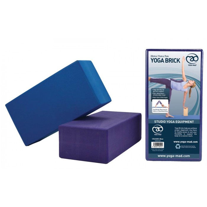 FITNESS MAD YOGA BRICK BLUE