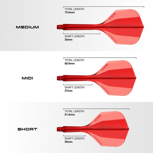 HARROWS SOLO FLIGHT AND SHAFT MEDIUM 6 -RED