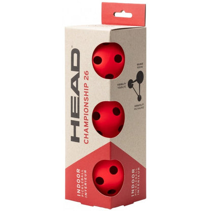 HEAD PICKLEBALL HEAD 26 INDOOR BALL (3-BALL TUBE)