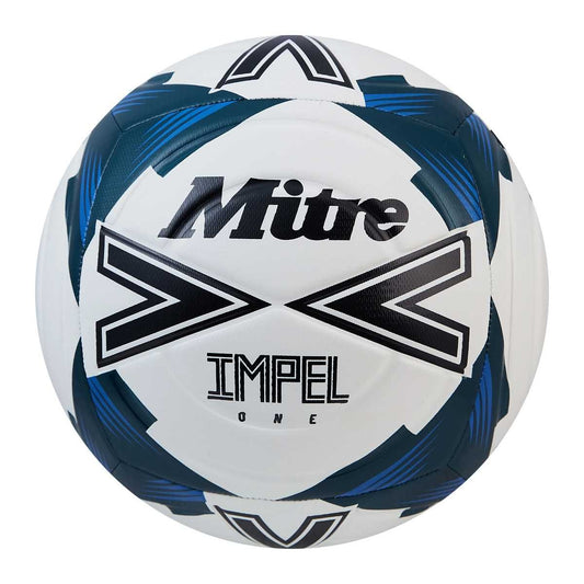 5 x Mitre Impel One Footballs, a Tubular Ball Carrying Bag and a Whistle