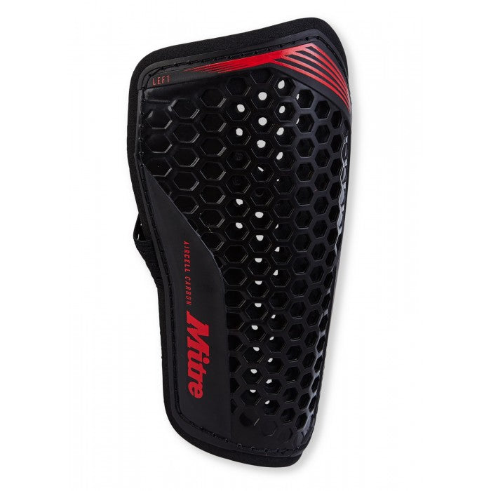 MITRE SHINPAD AIRCELL CARBON (SLIP) BLK / RED