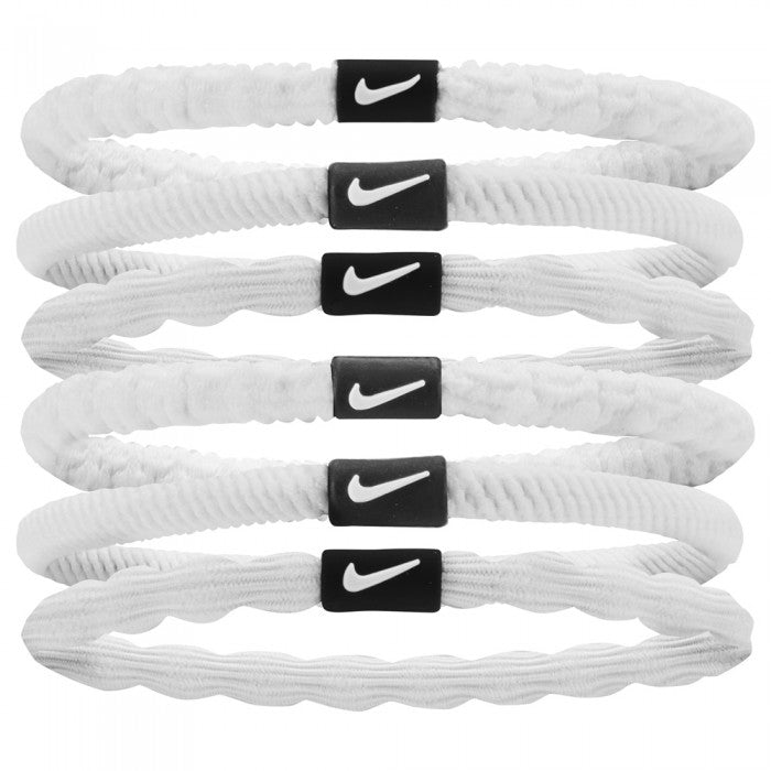 NIKE FLEX HAIR TIE 6 PACK WHITE