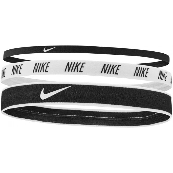 NIKE HEADBAND MIXED WIDTH ( 3 PACK ) - BLACK / WHITE