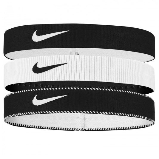 NIKE HAIRBAND FLEX CLASSIC WIDE 3PK BLACK/WHITE