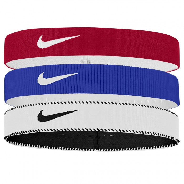 NIKE HAIRBAND FLEX CLASSIC WIDE 3PK RED/ROYAL