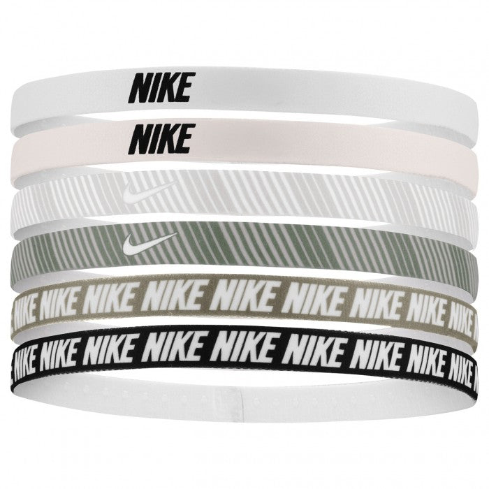 NIKE HAIRBAND FLEX CLASSIC 6PK PRINTED PINK/WHITE