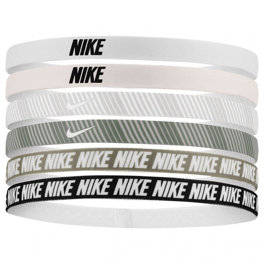 NIKE HAIRBAND FLEX CLASSIC 6PK PRINTED PINK/WHITE