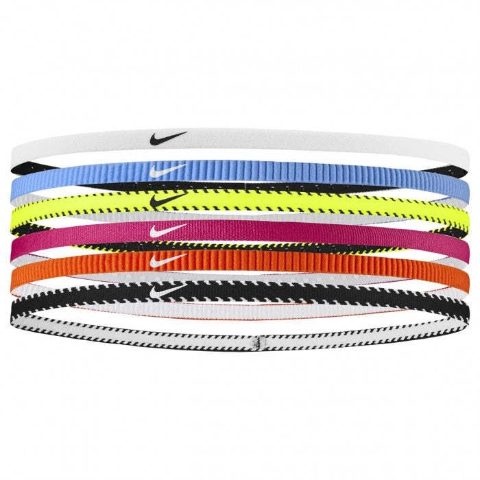 NIKE HAIRBAND Y FLEX CLASSIC SLIM 6PK VOLT/PINK/WHITE