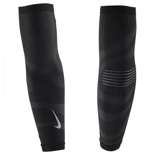 NIKE ZONED KNIT ARM SLEEVES BLACK/SILVER