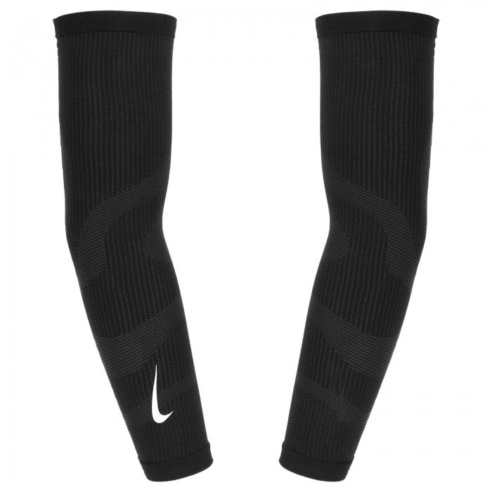 NIKE ZONED KNIT ARM SLEEVES BLACK/SILVER