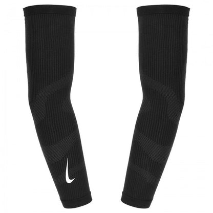 NIKE ZONED KNIT ARM SLEEVES BLACK/SILVER