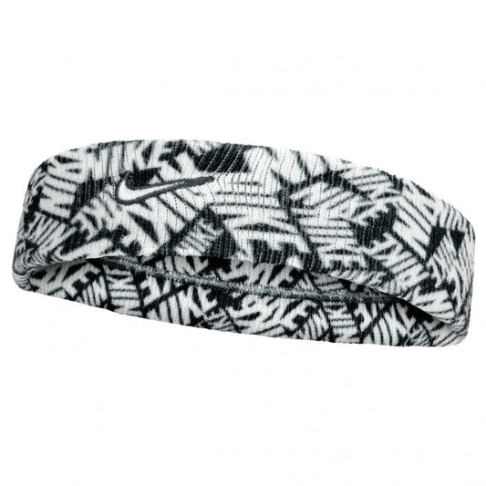 NIKE HEADBAND DRI-FIT SWOOSH CLASSIC PRINTED BLACK/WHITE
