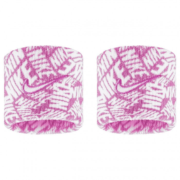 NIKE WRISTBAND DRI-FIT SWOOSH CLASSIC PRINTED PINK/WHITE