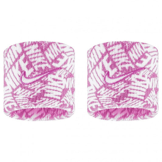 NIKE WRISTBAND DRI-FIT SWOOSH CLASSIC PRINTED PINK/WHITE