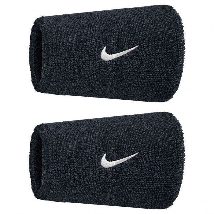 NIKE WRISTBAND CLASSIC DOUBLEWIDE SWOOSH BLACK/WHITE