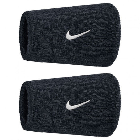 NIKE WRISTBAND CLASSIC DOUBLEWIDE SWOOSH BLACK/WHITE