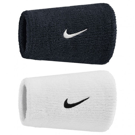 NIKE WRISTBAND CLASSIC DOUBLEWIDE SWOOSH BLACK/WHITE/BLACK