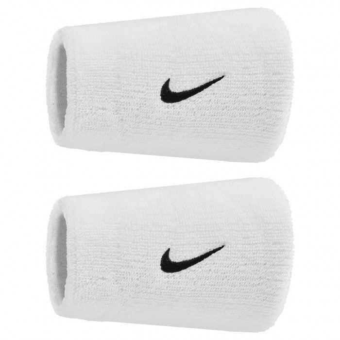 NIKE WRISTBAND CLASSIC DOUBLEWIDE SWOOSH WHITE/BLACK