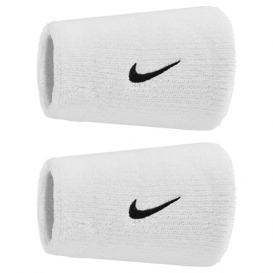 NIKE WRISTBAND CLASSIC DOUBLEWIDE SWOOSH WHITE/BLACK