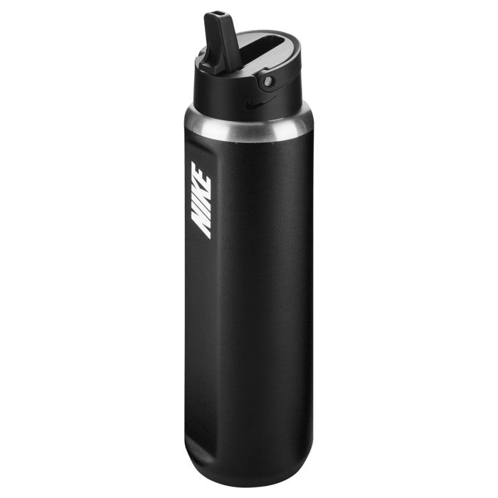 NIKE SS RECHARGE CHUG BOTTLE STRAW 24OZ RUN BLACK
