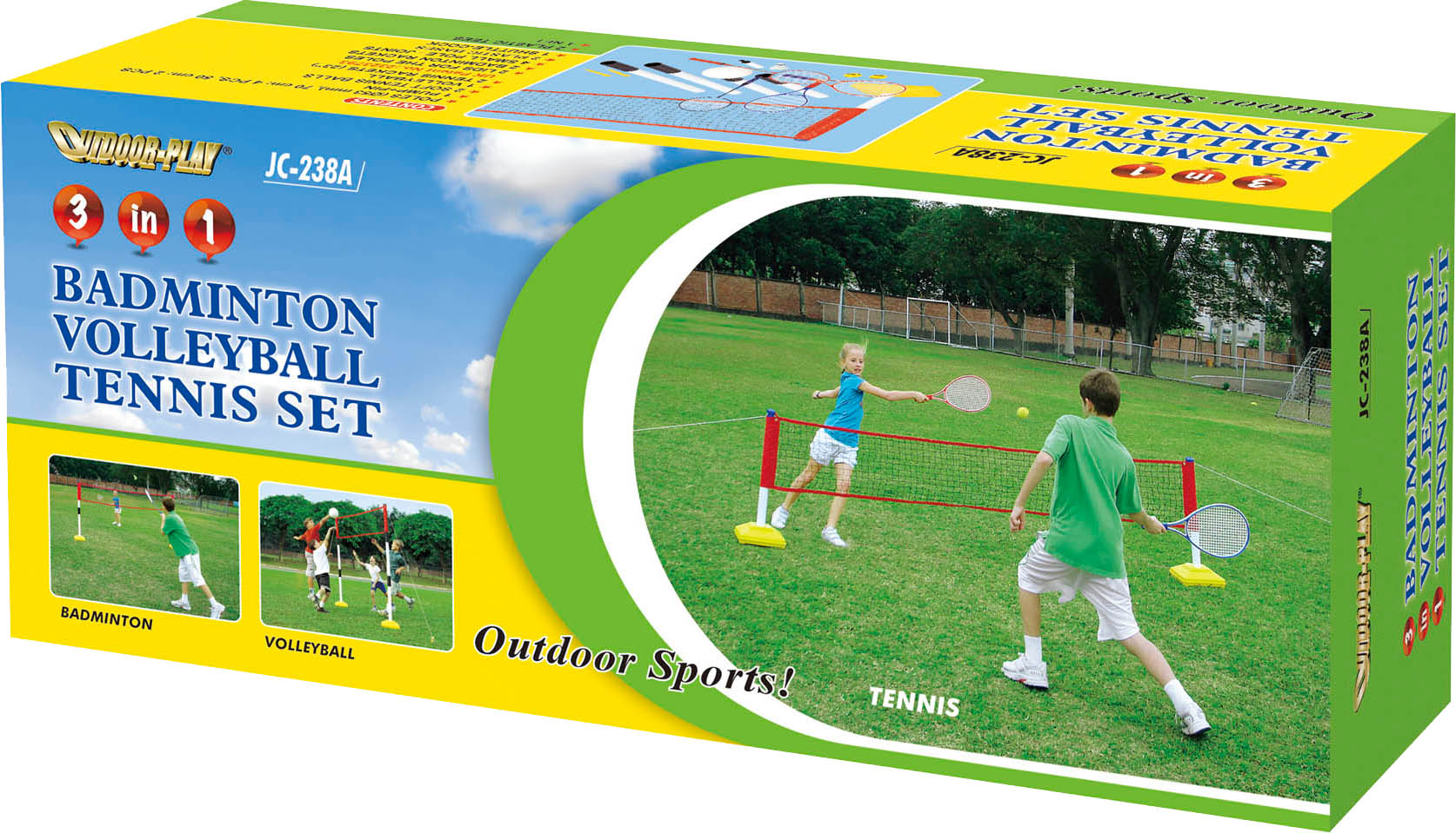 3 in 1 Badminton/Volleyball/Tennis Set