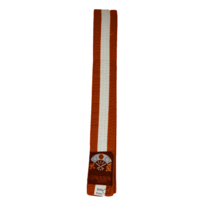 ZZ KARATE BELT(2 COLOUR) JUNIOR - ORANGE/WHITE