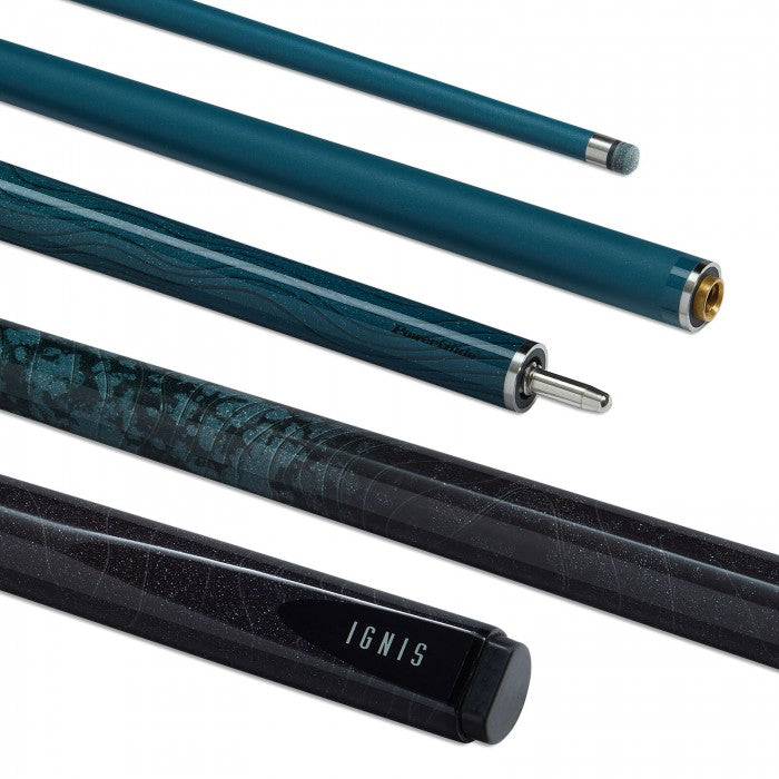 POWERGLIDE SNOOKER CUE CARBON BLACK IGNIS 2 PIECE 10MM 19oz