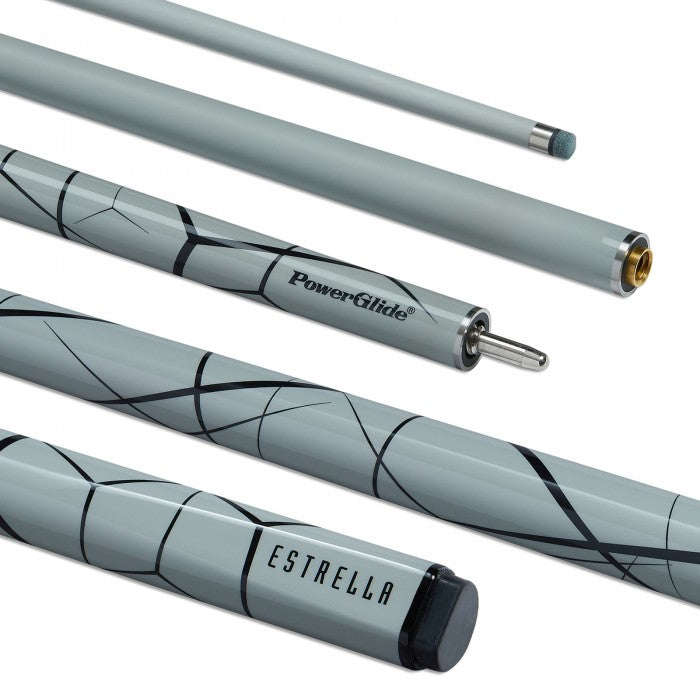 POWERGLIDE SNOOKER CUE F/GLASS ESTRELLA 2 PIECE 10MM 18oz