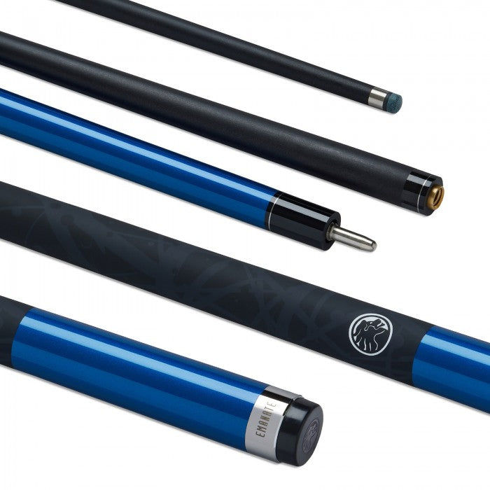 POWERGLIDE CARBON POOL CUE EMANATE BLUE 2 PIECE 10MM